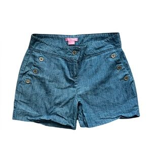 Isaac Mizrahi Shorts Chambray Blue Women’s Size 4.